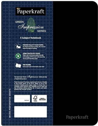 Paperkraft Green Impression Series B5 Notebook Single Line 300 Pages