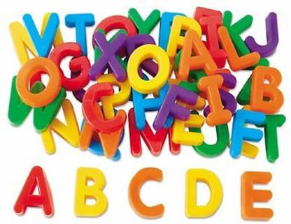 Tenderfeet Upper Case Alphabets Plastic Fridge Magnet for Kids