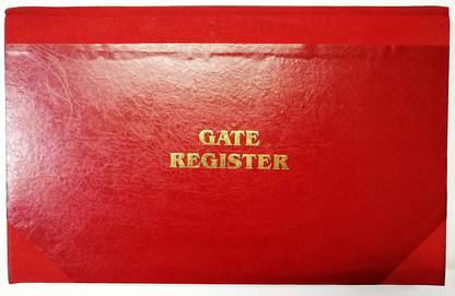 LRS Gate Register for Offices/ Schools/ Factories Premium Quality - 100 GSM paper - 100 Pages Gate Entry Register - 100GSM Paper - 100 Pages 0-Part Gate Register