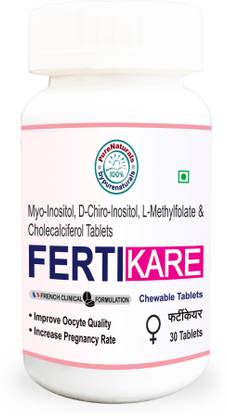 byPurenaturals Fertikare Health For Pcos Management Kin Vitamin- 30 Chewable Tablets Jar