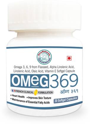 byPurenaturals Omeg369, With Omega 3,6,9, Kin 1000Mg- 30 Softgel Capsules Jar