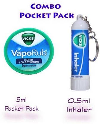 VICKS Inhaler 0.5 ml with mini pack 5 ml Balm