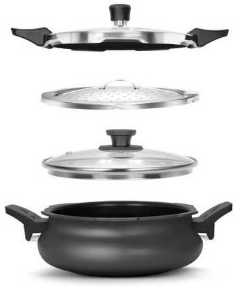 Pigeon Cookware Set 5 L All in One Induction Bottom Non-Stick Coated Cookware Set