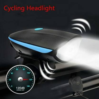 THE MORNING PLAY Rechargeable cycle Bell Super Bright Light & Bell Horn with 140DB High Sound Bell