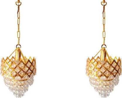 श्री महल एंटीक्स Crystal Hanging Light - 2 पेंडेंट  सीलिंग लैंप