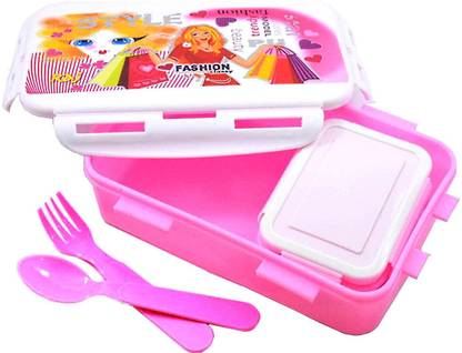 DECZO Character Printed 800 ml Lunch Box for School , Kids,Girls 1 Containers Lunch Box