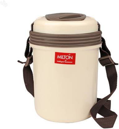 MILTON Electron Electric Stainless Steel Tiffin Set of 4 Containers Stainless Steel Office Lunch Box