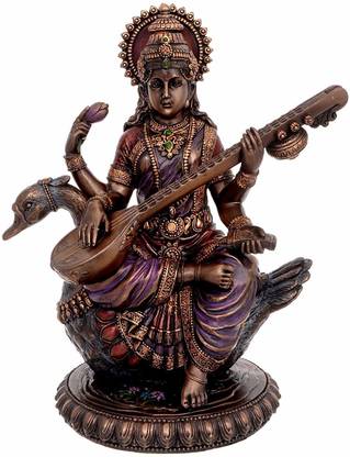 Shrih Goddess Saraswati Idol Murti Decorative Showpiece  -  21 cm