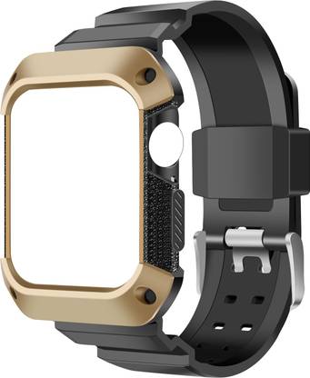 AirCase Rugged Protective Case with Strap for Apple Watch Series 4/3 / 2/1, 44mm 42mm Smart Watch Strap