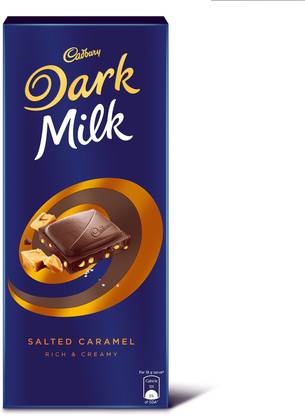 Cadbury Dark Milk Salted Caramel Chocolate Bar,156g Bars