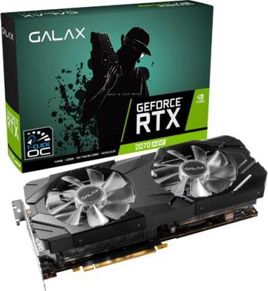 GALAX GeForce® RTX 2070 Super EX (1-Click OC) GDDR6 8 GB NVIDIA Chipset 256 bit 1815 MHz Graphics Card