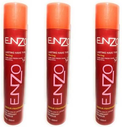 enzo Hair Holding Hair Smoothning Pack Of 3 420 ml Each Hair Spray