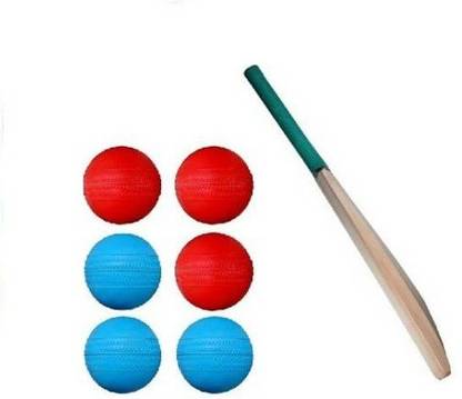 Swastik Bat & Rubber Ball Cricket Set Cricket Kit