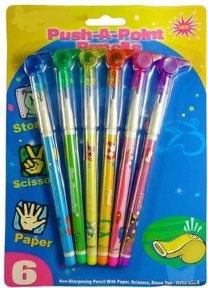 R H lifestyle Push A Point Pencils -Sharpened Pencils with a Whistle Pencil