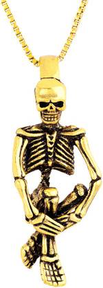 Dare Evil Collection Hanging Skeleton Pendant Brass Pendant Set