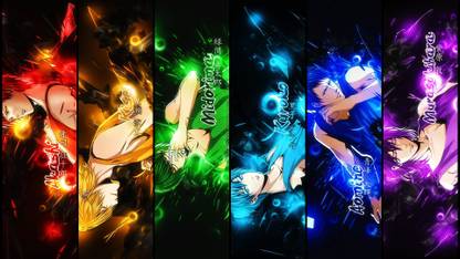 Athah Anime Kuroko's Basketball Seijūrō Akashi Ryōta Kise Shintarō Midorima Tetsuya Kuroko Daiki Aomine Atsushi Murasakibara 13*19 inches Wall Poster Matte Finish Paper Print