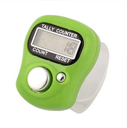 Sakar Mantra Jap Digital Finger Counting Machine (Light Green) Digital Tally Counter