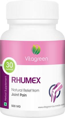 VitaGreen RHUMEX For Joint Pain, Natural, 30 Capsules