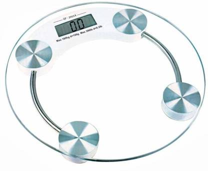 EXOTICISM Premium Digital Weighing Machine |Glass, Round, 4 Digit LCD Display | Personal Weighing Scale for Home Use - Not for Business Counting Weighing Scale