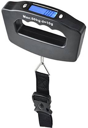 MAX MY SHOP Black Digital Luggage Scale with LCD Backlight (50 Kg) Weighing Scale