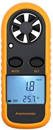 CPEX CP-3355 Mini Anemometer Air Wind Speed Gauge Digital LCD CFM/CMM Thermo Anemometer Thermometer Wind Speed Temperature Meter Digital  Anemometer