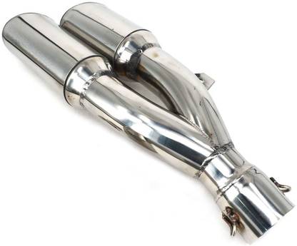 TUKAMCHA 2 pipe full chrome Universal For Bike NA Slip-on Exhaust System