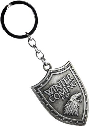 AVI Silver Stark Game of Thrones Winter is Coming Shield Key Chain