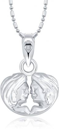 VIGHNAHARTA Zodiac sign GEMINI (Mithun Rashi) Rhodium Alloy Pendant
