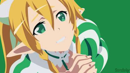 Athah Anime Sword Art Online Suguha Kirigaya Leafa Minimalist 13*19 inches Wall Poster Matte Finish Paper Print