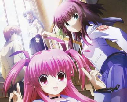 Athah Anime Angel Beats! Kanade Tachibana Yui Yuzuru Otonashi Yuri Nakamura 13*19 inches Wall Poster Matte Finish Paper Print