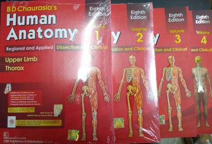 B D Chaurasia's Human Anatomy 4 Volume Set ( Vol.1 To Vol 4)