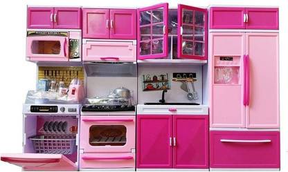BARBIE Doll Dream House Kitchen Set (Best One to gift Kids) - 4 Compartment