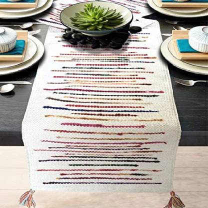 The Home Talk Multicolor 182 cm Reversible Table Runner