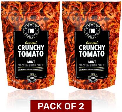 To Be Healthy Gourmet Vacuum Fried Crunchy Tomato Chips (Pack of 2) Chips