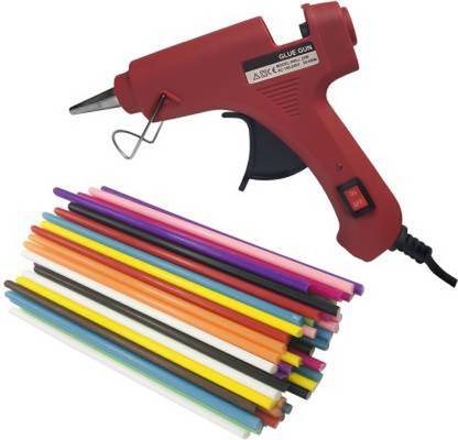 bandook MAROON 20W 20WATT WITH 25 FLUORESCENT STICKS Standard Temperature Corded Glue Gun