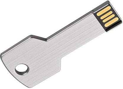 Wefuse Slim Key Shape Metal USB Flash Pen Drive 32GB 32 GB Pen Drive Compatible with Audio Player, Laptop, Desktop Computer, Television, Netbook USB 2.0 Metal Case