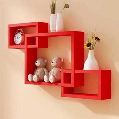 OnlineHaat Wall Shelf वुडेन वॉल शेल्फ
