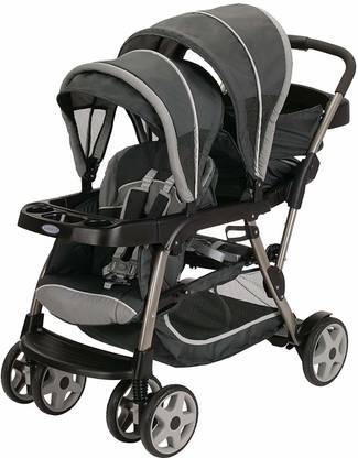 GRACO Ready2Grow Click Connect LX Double Stroller, Glacier Stroller