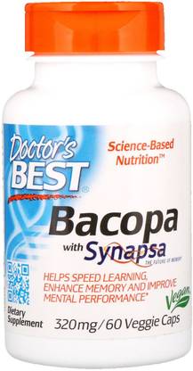 Doctor's Best Bacopa With Synapsa, 320 mg, 60 Veggie Caps