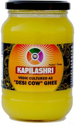 Kapilashri Cultured A2 Desi Cow Ghee 500 ml Glass Bottle