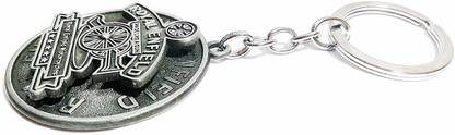 ROYAL ENFIELD Revolving Rotating RE Bullet Bike Metal Keychain spinner Key Chain