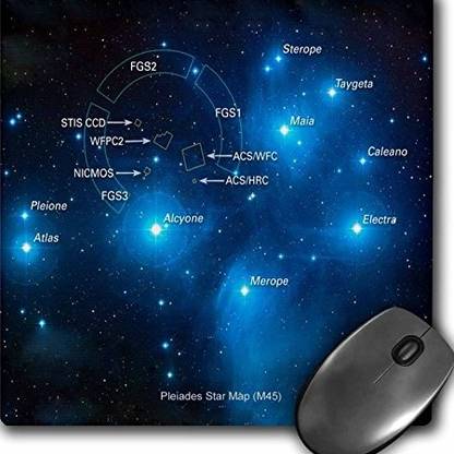 3dRose Mouse Pad, Pleiades Star Cluster Map M mp Mousepad