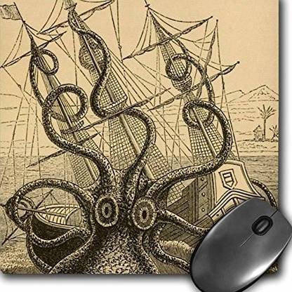 3dRose Sea Monster Kraken Pierre Denys De Montfort mp Non Slip Base Dual Sided Mousepad