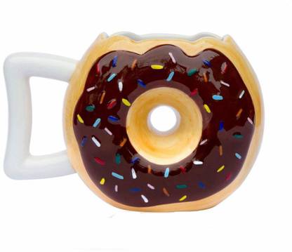 Komto New Beautiful Donuts Pattern Bone China Coffee Mug