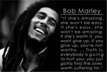 Bob Marley Quotes Photographic Paper