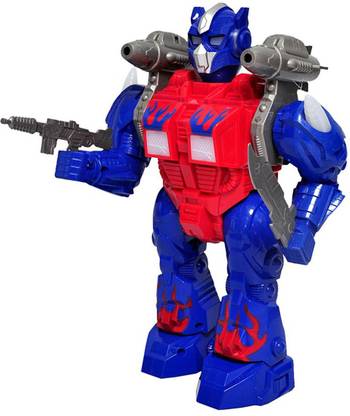 Transformers Optimus Prime Walking Robot with Lights & Music & Missile Launching Function Toy for Kids