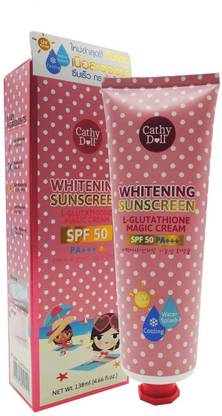 CATHY DOLL Sunscreen - SPF 50 PA+++ L-Glutathione Magic Cream For Skin Whitening And Sun Protection