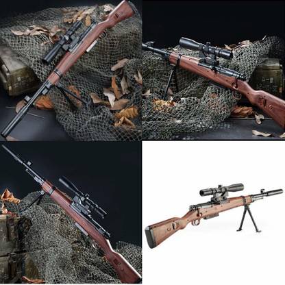MV SUPER HUB Car 98K Bolt Action Rifle, PUBG Theme Gun Toys Set with 15X Telescope and Tripod | Target Shooting Gun, Role Play Game for Kids/Boys/Children Guns & Darts