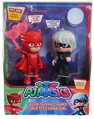 Pj Masks Talking Figure Set-Owlette Vs Luna Girl Multicolor