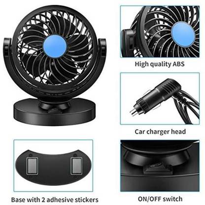 Genipap Cooling Car Fan 360 Degree Rotatable For vehicle-G-CF 415 Car Interior Fan